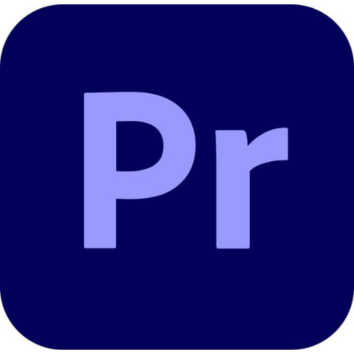 Adobe Premiere Pro logo for video editing and professional media production.