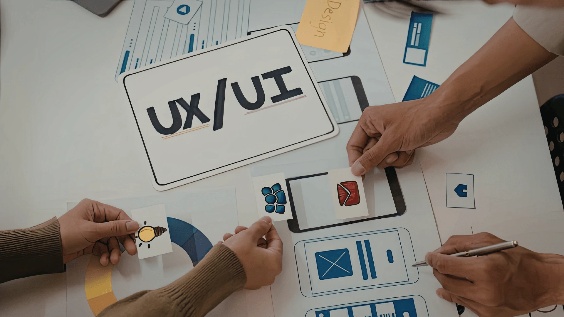Collaboration en équipe pour conception UX UI et optimisation interface
