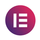 Elementor logo for WordPress web design and page building.